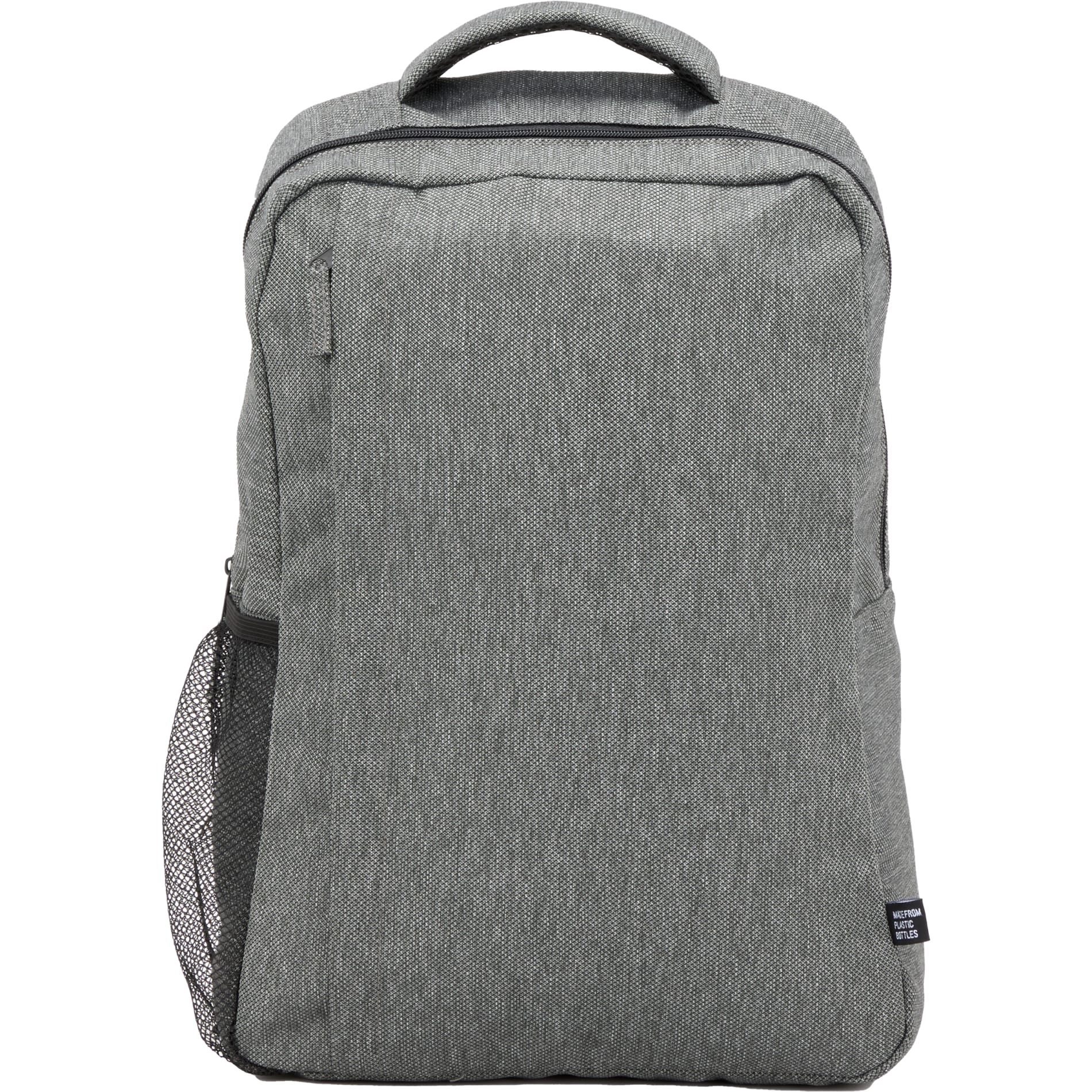Front View of Gray Vila Recycled 15" Commuter Backpack plain