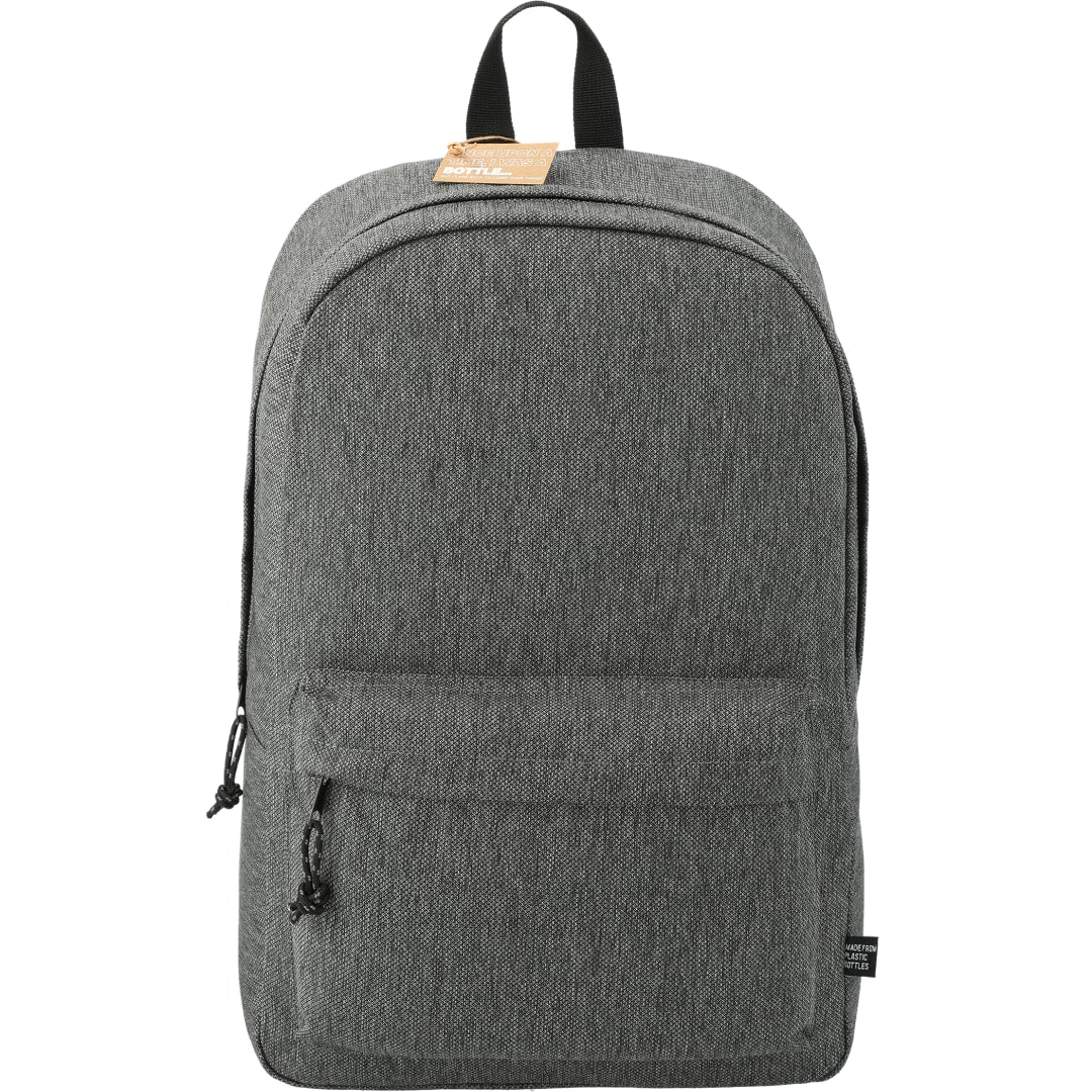 Front View of Gray Vila Recycled 15" Computer Backpack plain