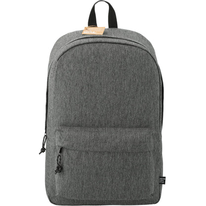 Front View of Gray Vila Recycled 15" Computer Backpack plain