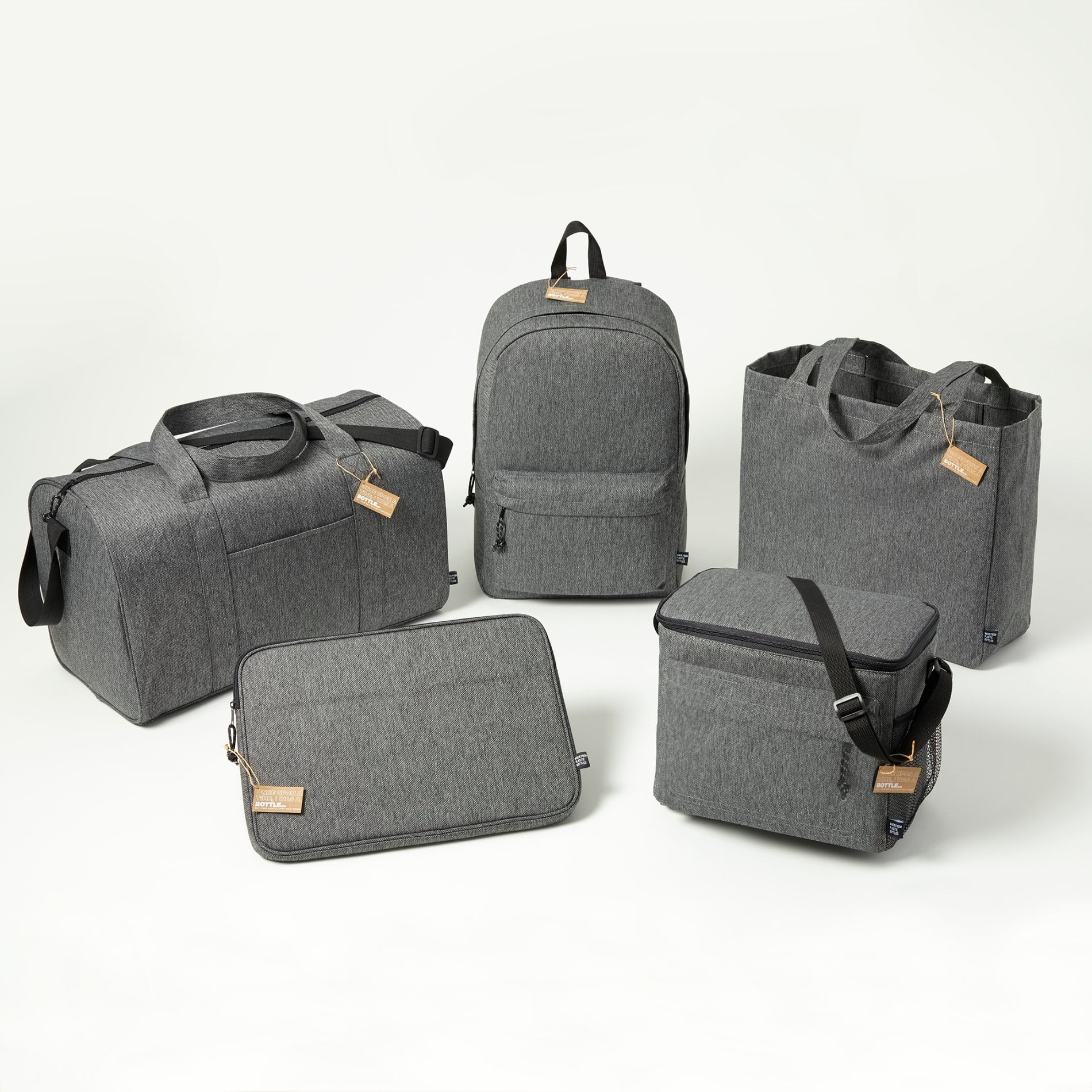 Front View of Gray Vila Recycled 15" Computer Backpack