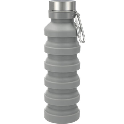 Front View of Gray Zigoo Silicone Collapsible Bottle 18oz