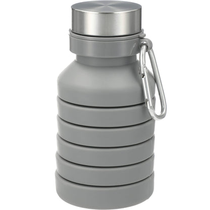 Front View of Gray Zigoo Silicone Collapsible Bottle 18oz