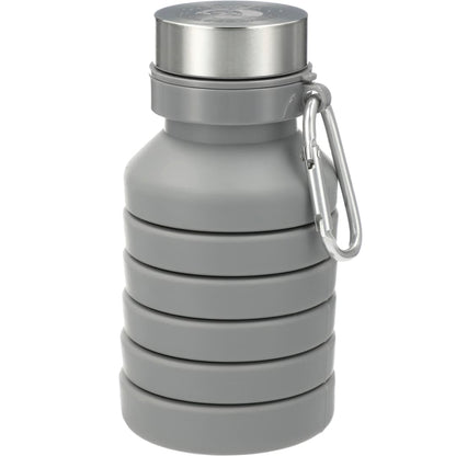 Front View of Gray Zigoo Silicone Collapsible Bottle 18oz