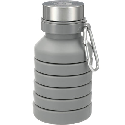 Front View of Gray Zigoo Silicone Collapsible Bottle 18oz