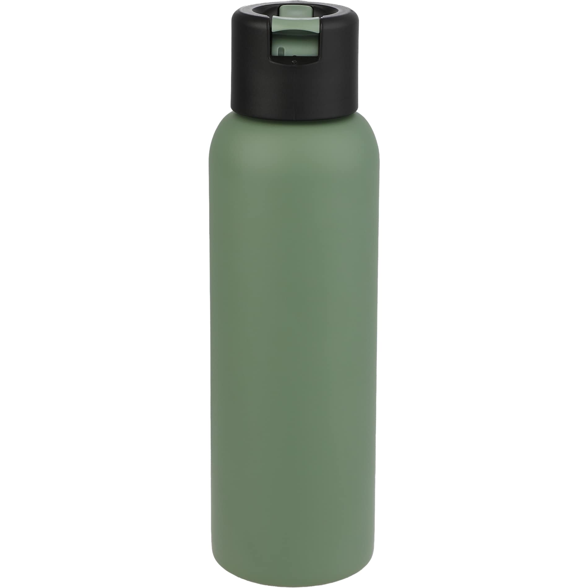 Front View of Green Clio Straw Lid Vacuum Bottle 22oz plain