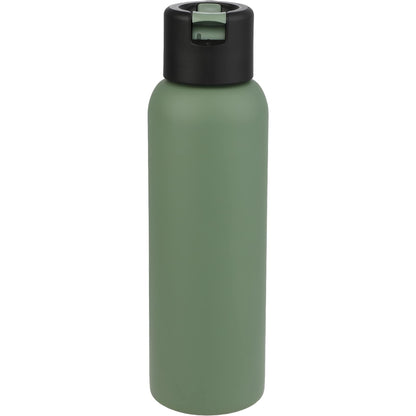 Front View of Green Clio Straw Lid Vacuum Bottle 22oz plain