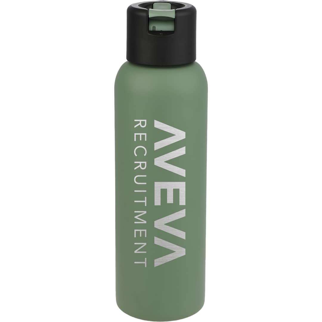 Front View of Green Clio Straw Lid Vacuum Bottle 22oz