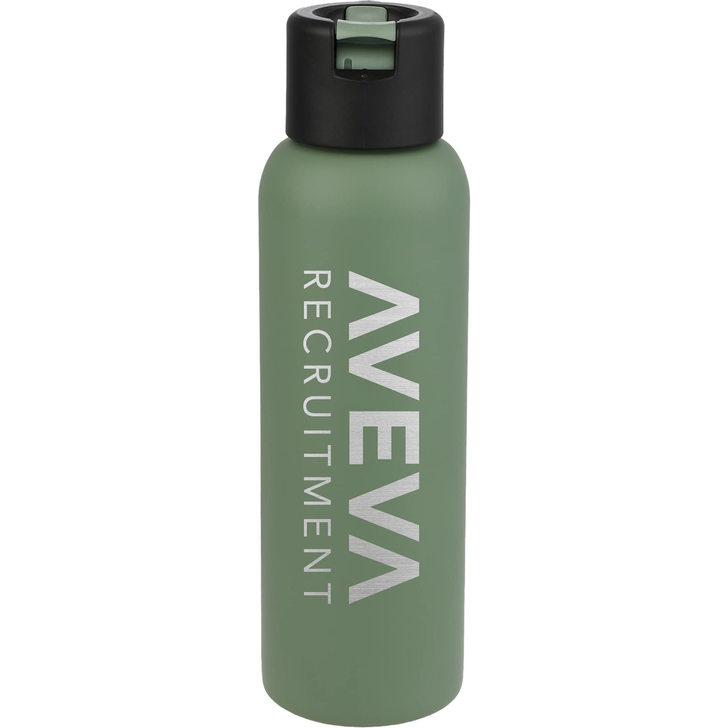 Front View of Green Clio Straw Lid Vacuum Bottle 22oz