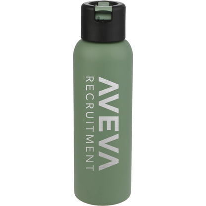 Front View of Green Clio Straw Lid Vacuum Bottle 22oz