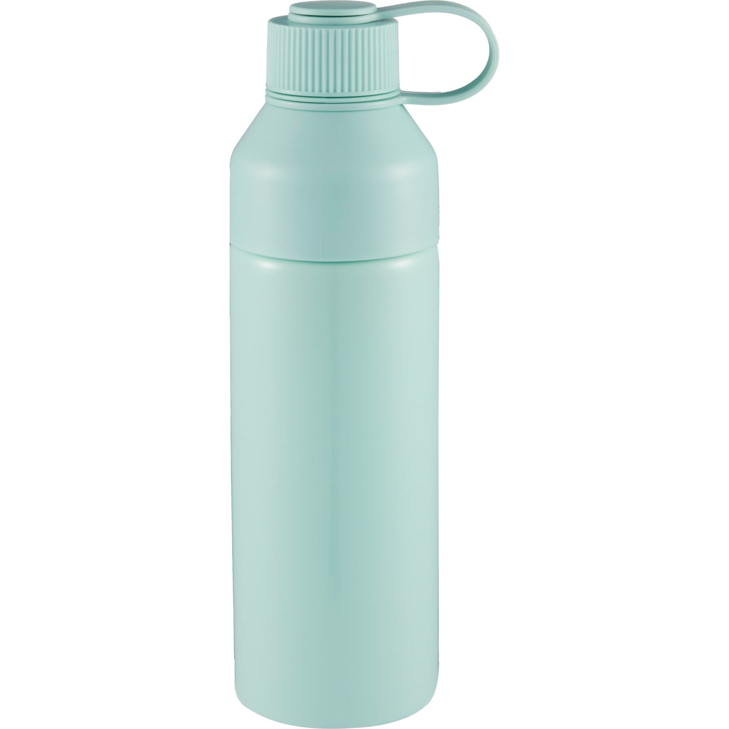 Front View of Green DUO 26oz Recycled Aluminum Bottle plain