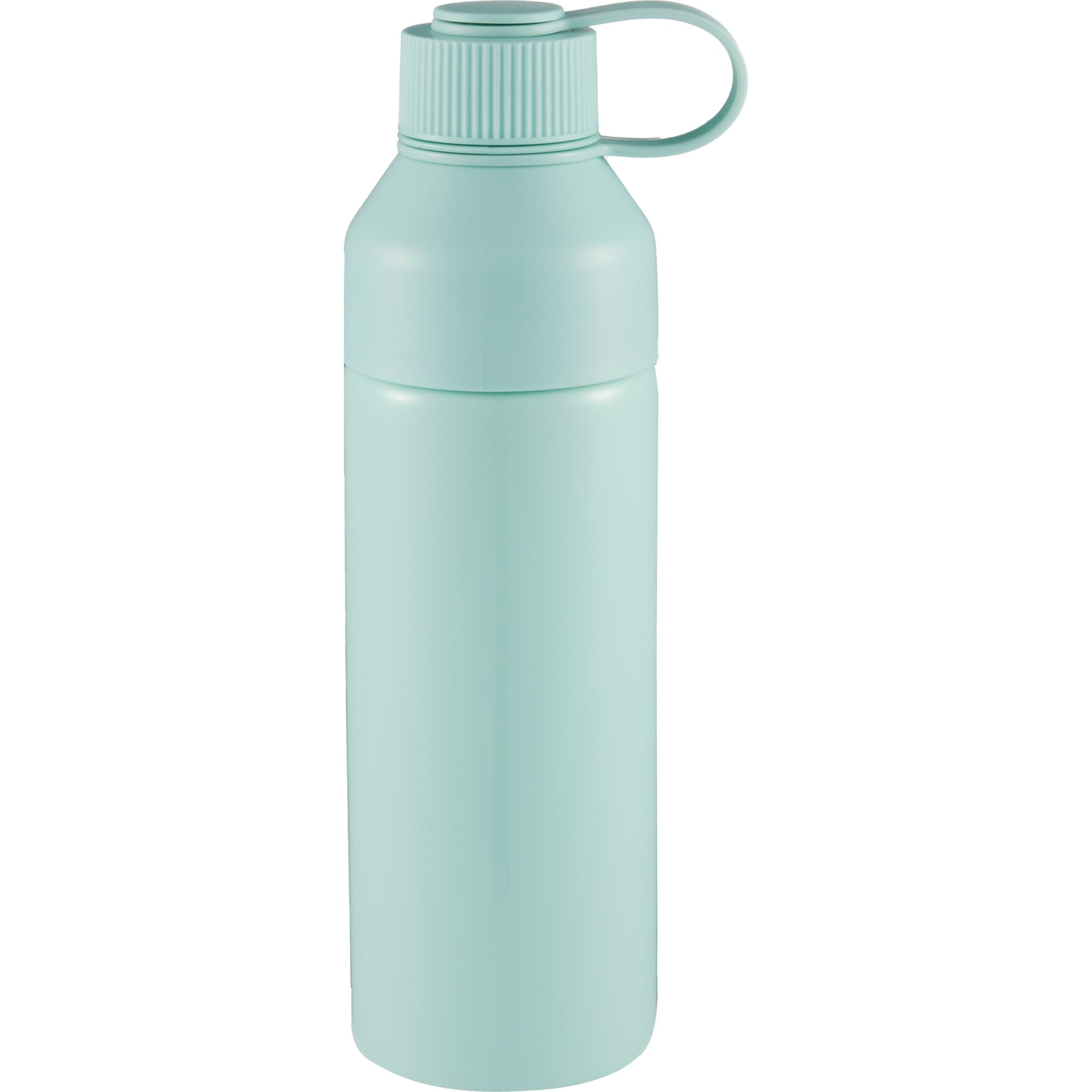 Front View of Green DUO 26oz Recycled Aluminum Bottle plain