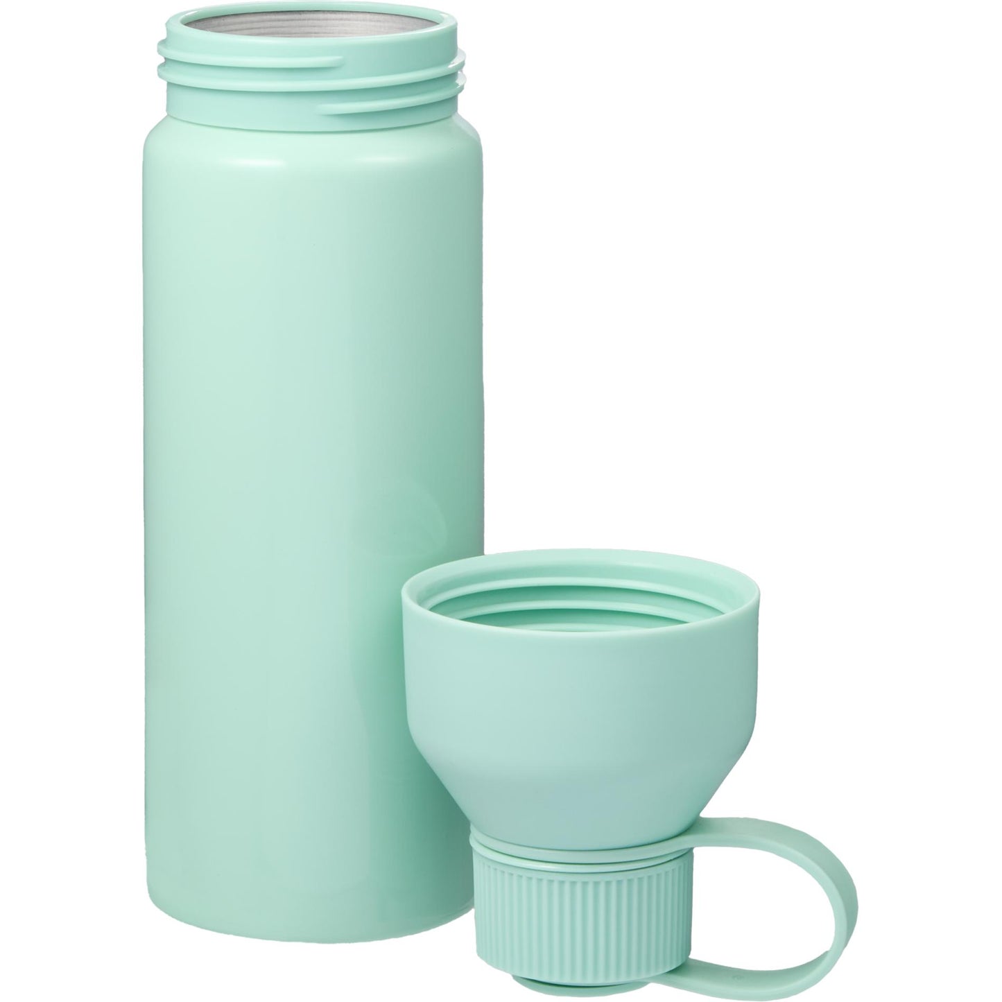 Front View of Green DUO 26oz Recycled Aluminum Bottle plain