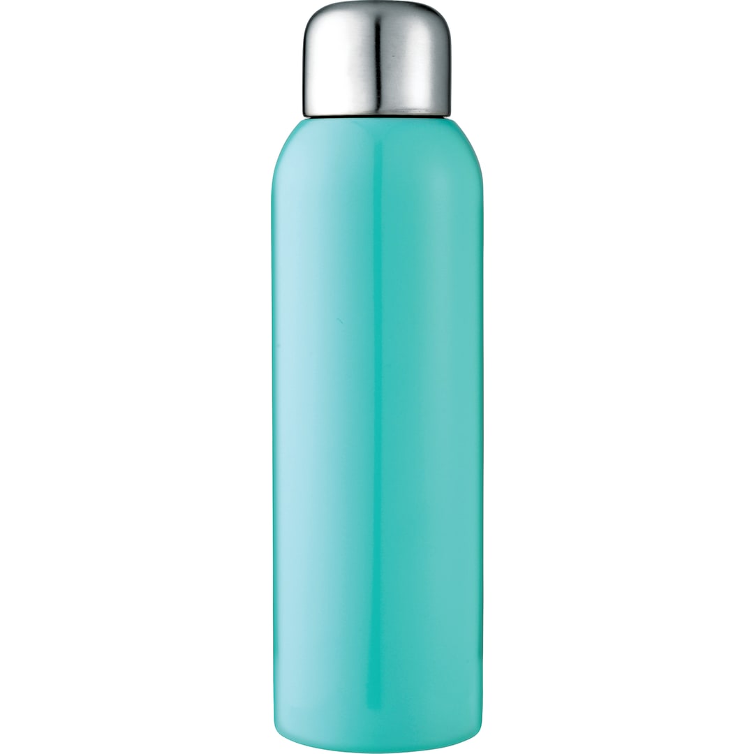 Front View of Green Guzzle 28oz Stainless Sports Bottle plain