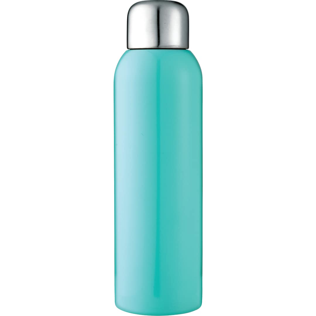 Front View of Green Guzzle 28oz Stainless Sports Bottle plain