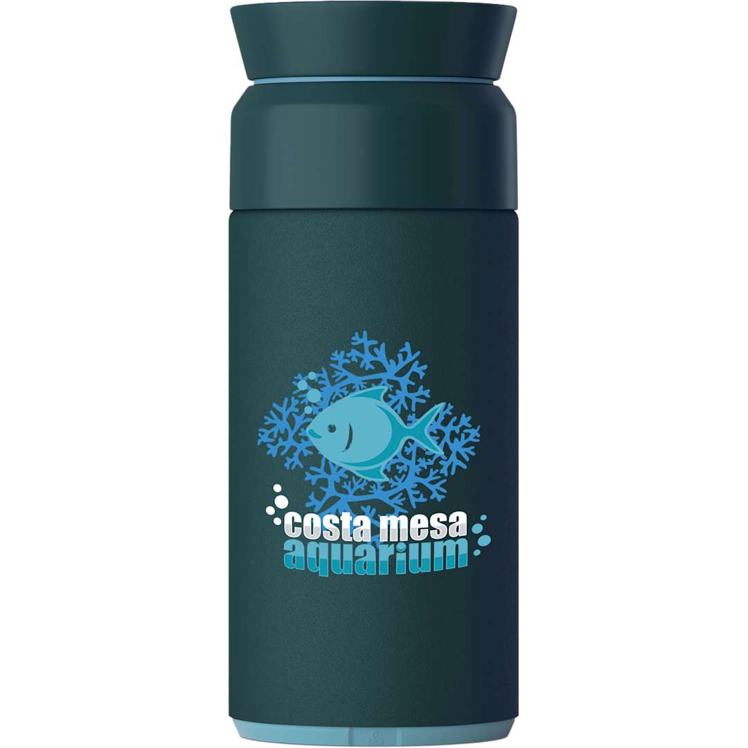 Front View of Green Ocean Bottle Coffee Flask 350ml