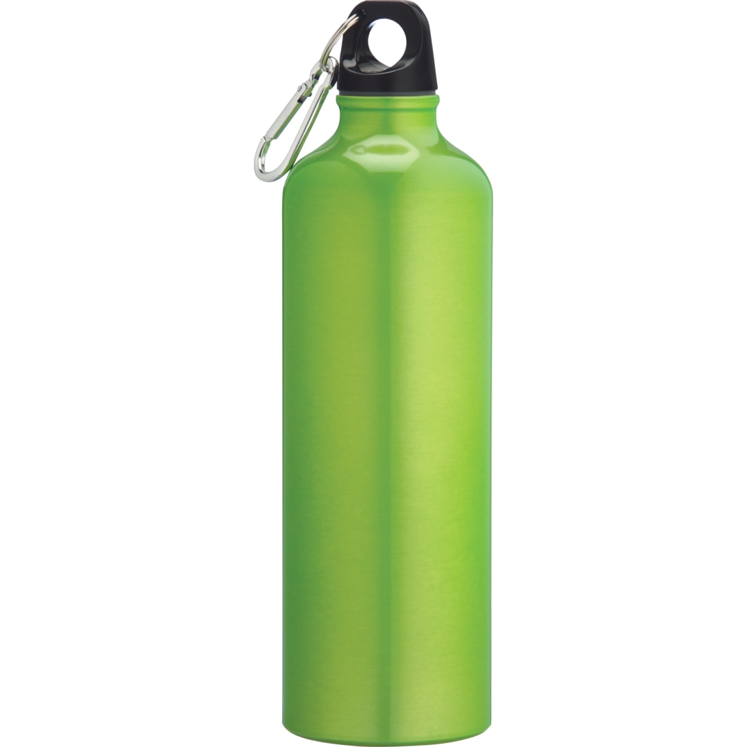 Front View of Green Pacific 26oz Aluminum Sports Bottle plain