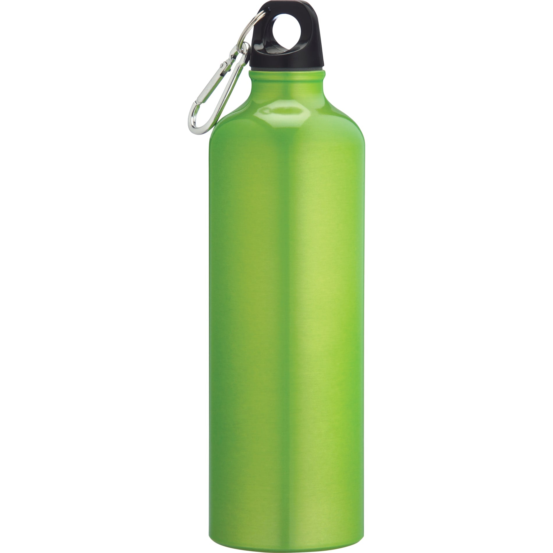 Front View of Green Pacific 26oz Aluminum Sports Bottle plain
