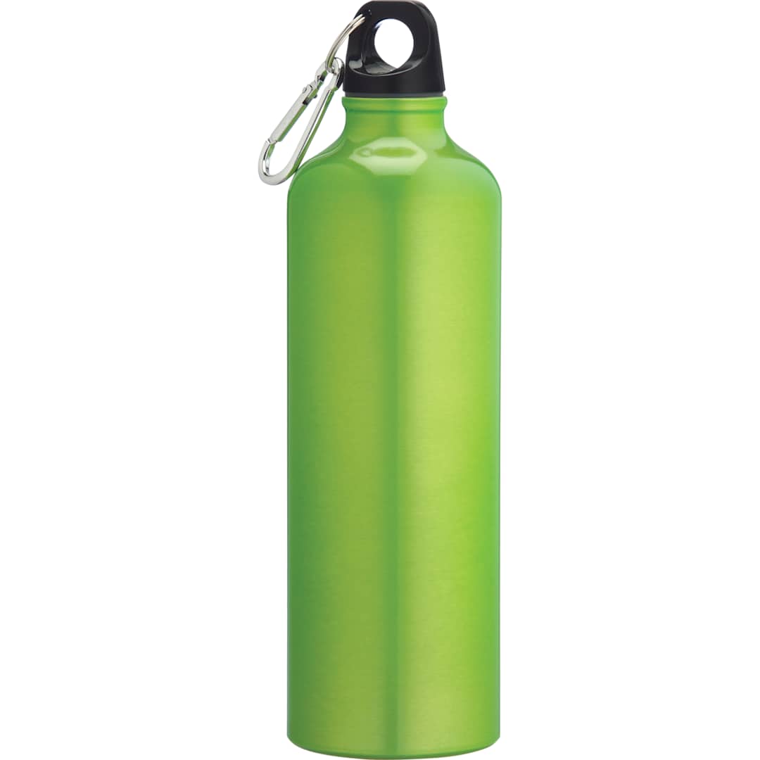 Front View of Green Pacific 26oz Aluminum Sports Bottle plain