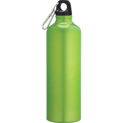 Front View of Green Pacific 26oz Aluminum Sports Bottle plain