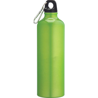 Front View of Green Pacific 26oz Aluminum Sports Bottle plain