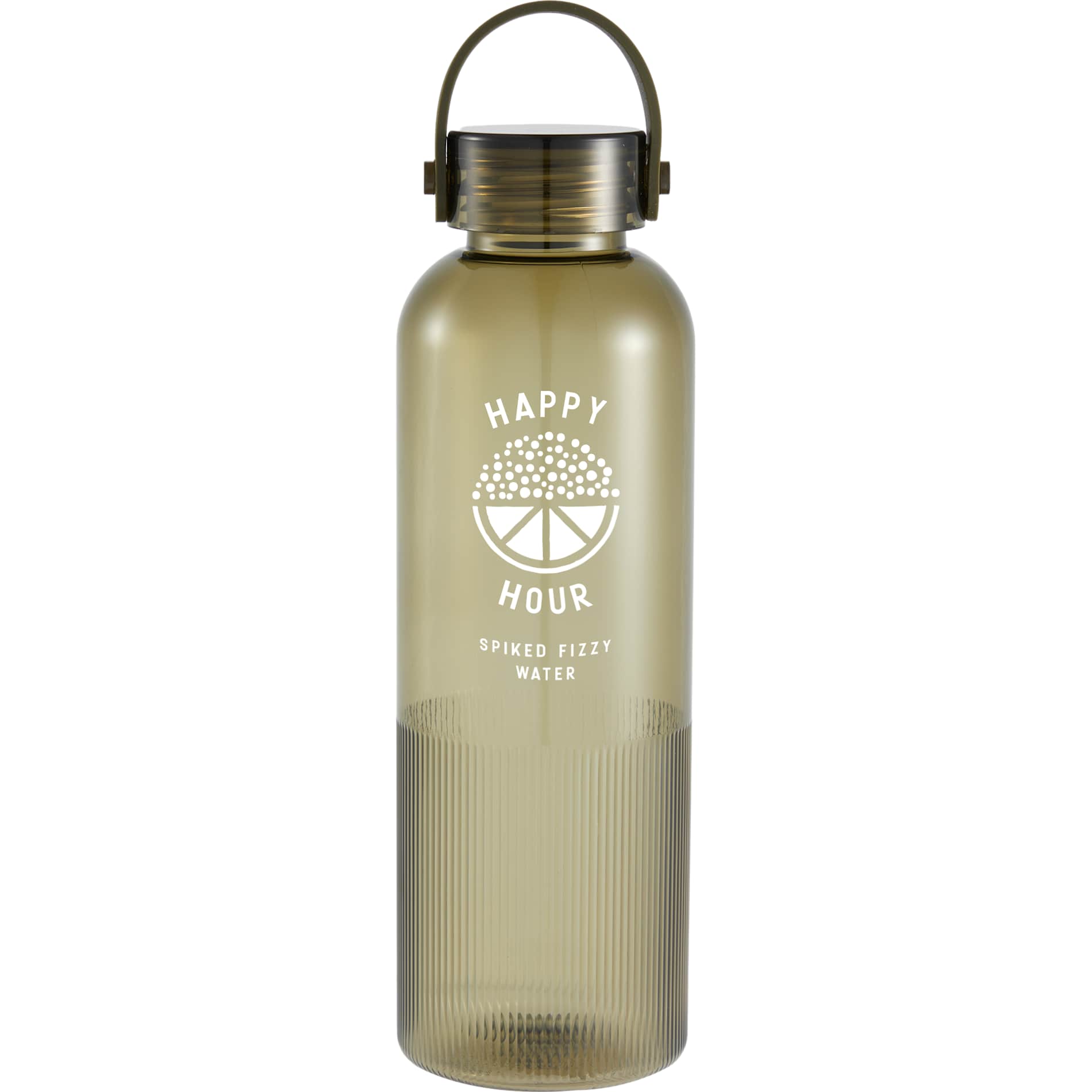Front View of Green Prism 24oz  Recycled Plastic Bottle