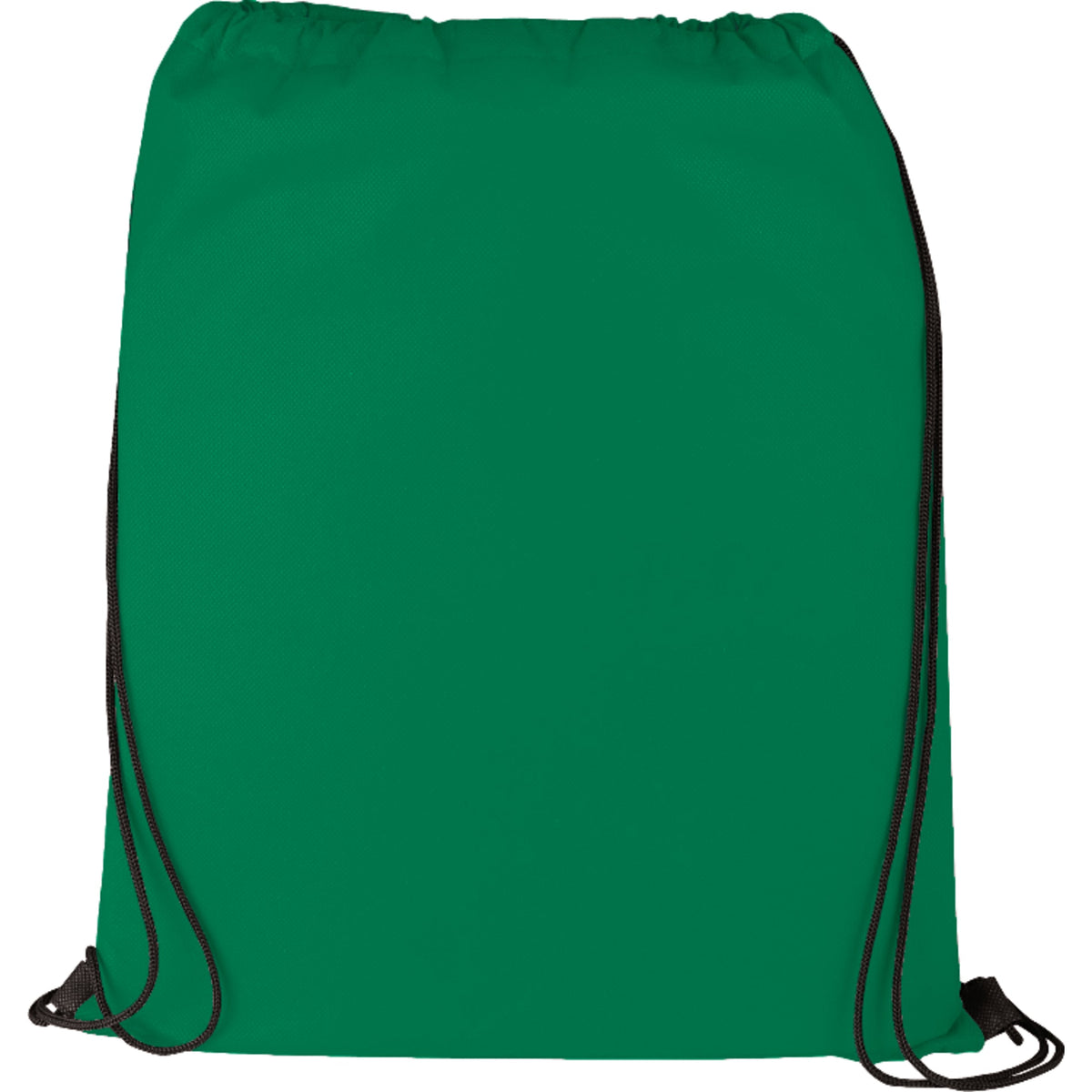 Front View of Green Rivers Non-Woven Drawstring Bag plain