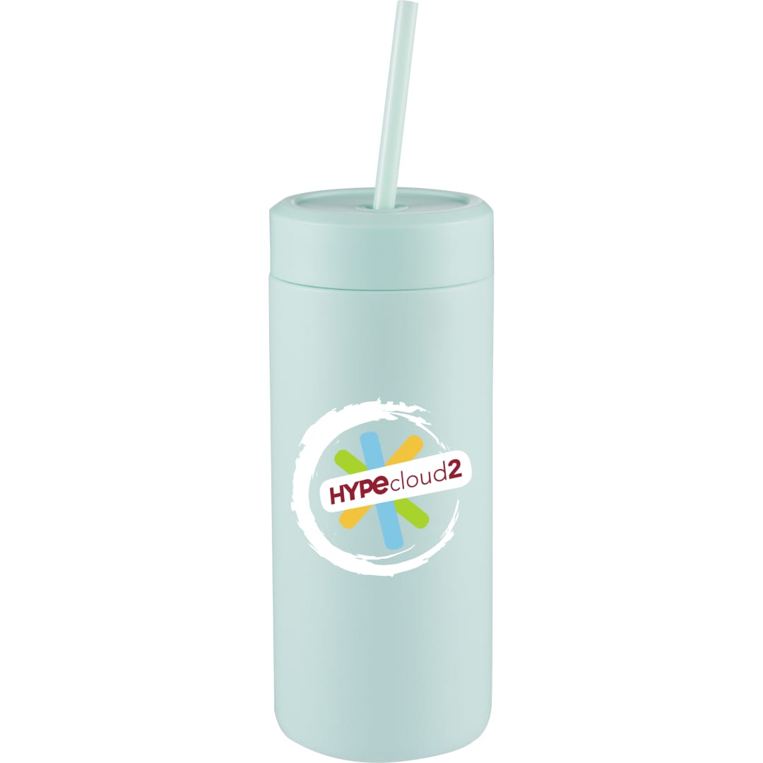 Front View of Green Sol Tonal Straw Tumbler 20oz