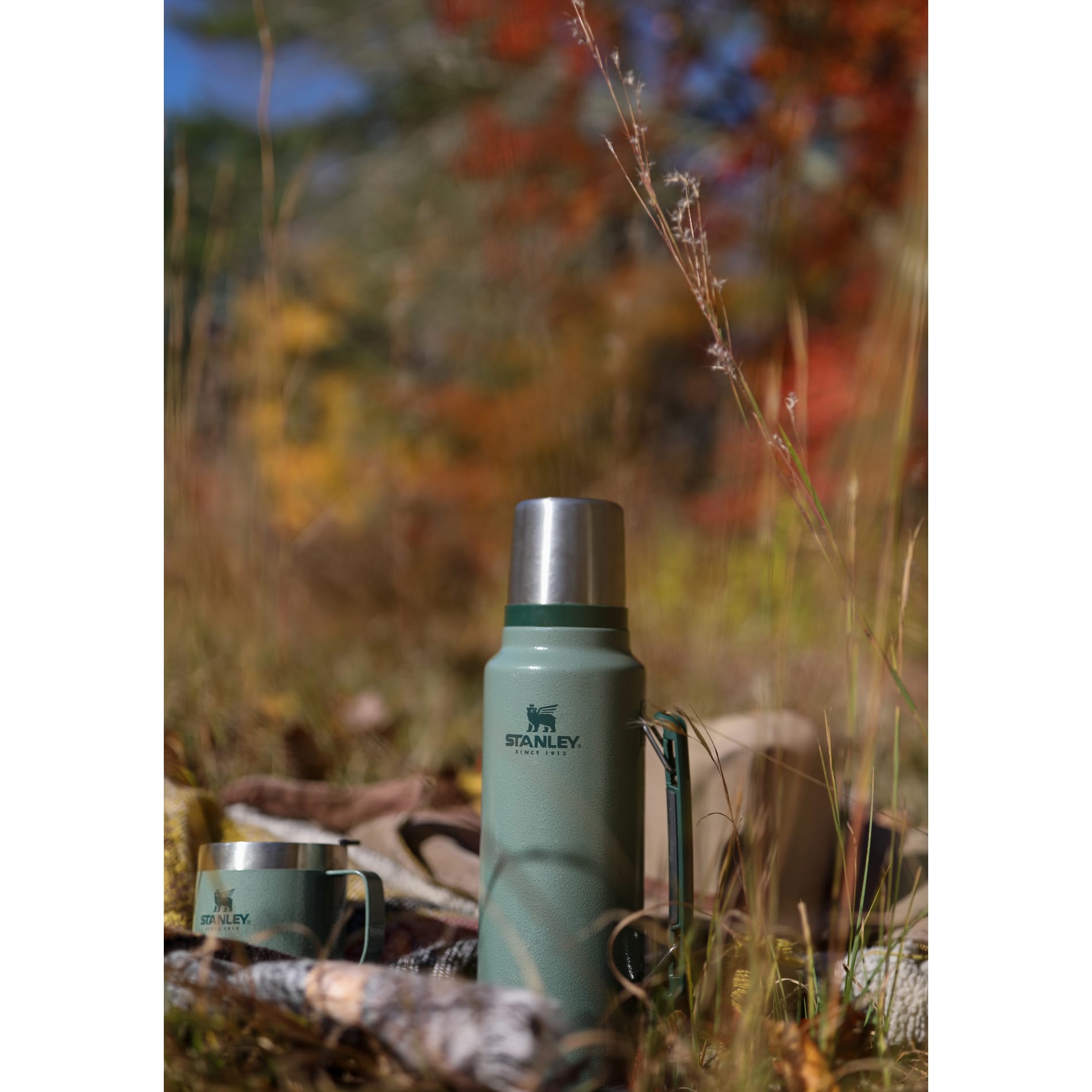 Front View of Green Stanley Legendary Classic Bottle 48oz