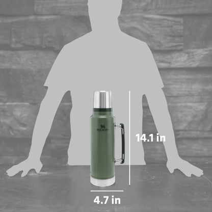 Front View of Green Stanley Legendary Classic Bottle 48oz