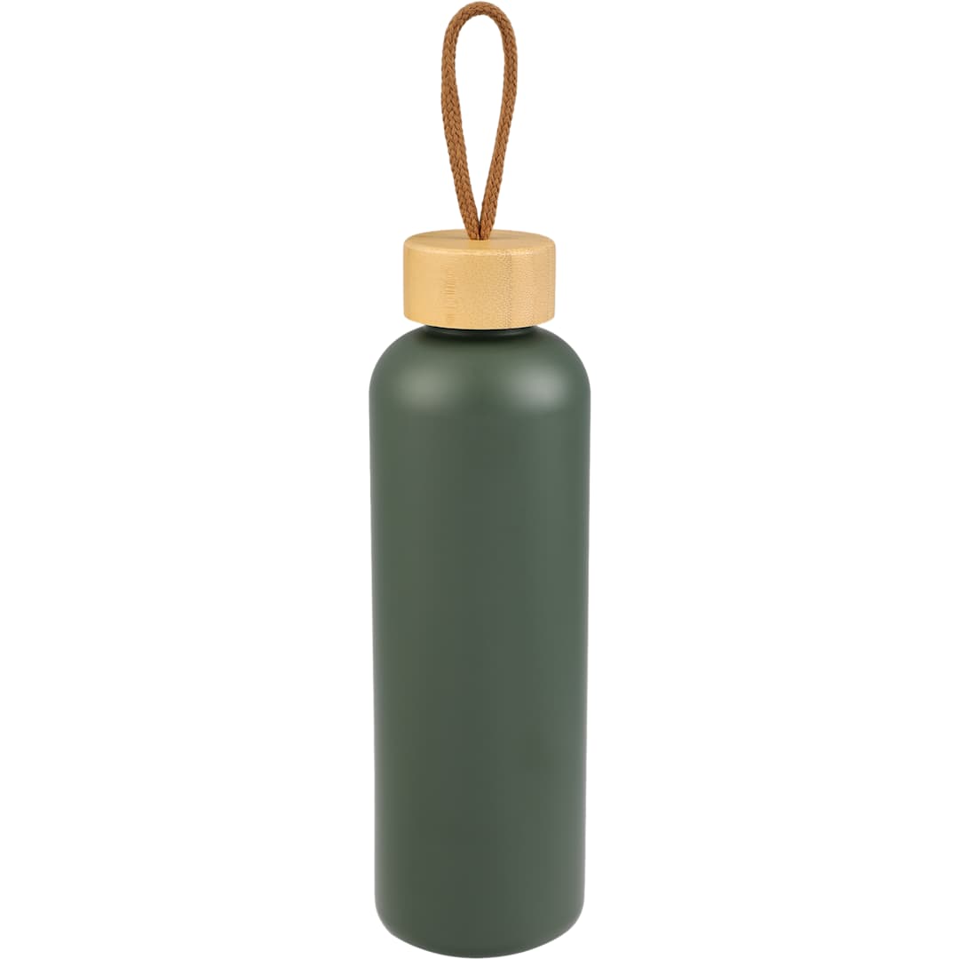 Front View of Green Tania Recycled Bottle w/ FSC® Bamboo Lid 26oz plain