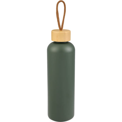 Front View of Green Tania Recycled Bottle w/ FSC® Bamboo Lid 26oz plain