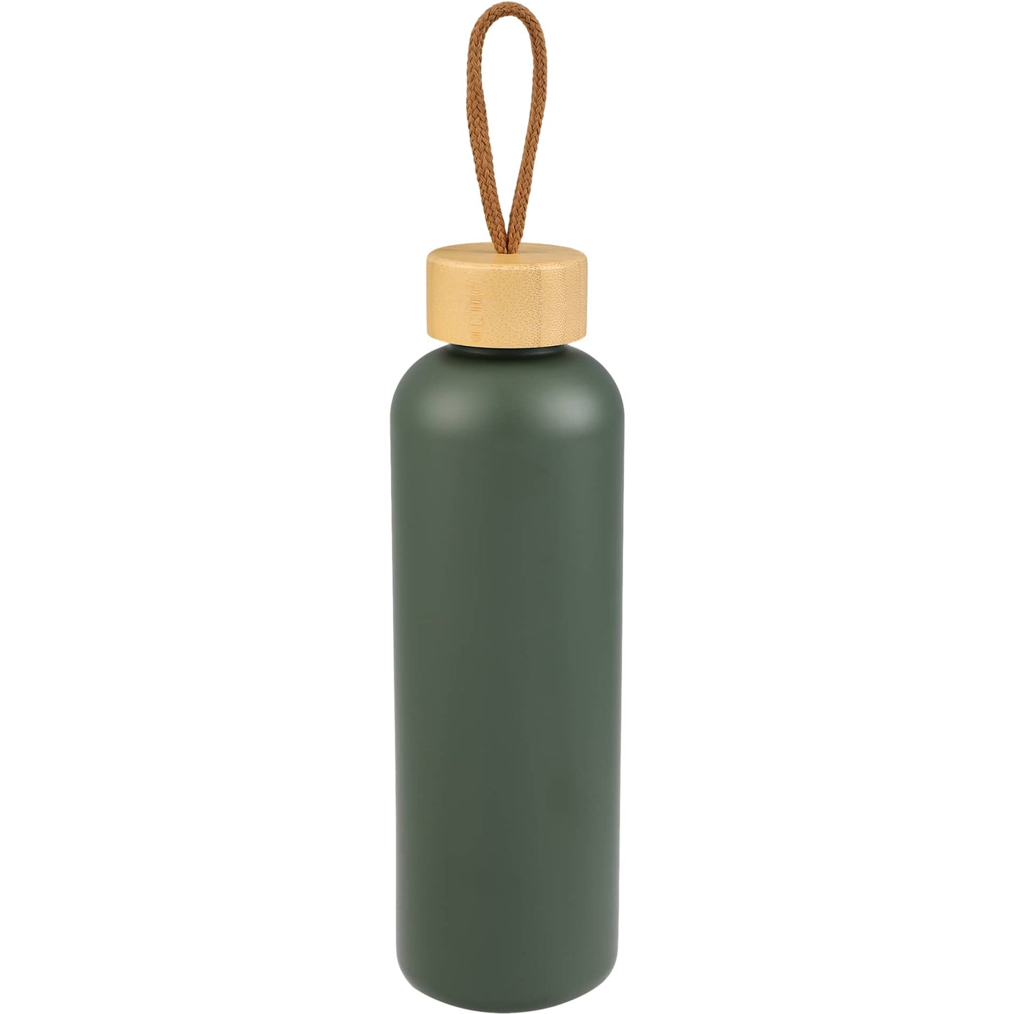 Front View of Green Tania Recycled Bottle w/ FSC® Bamboo Lid 26oz plain