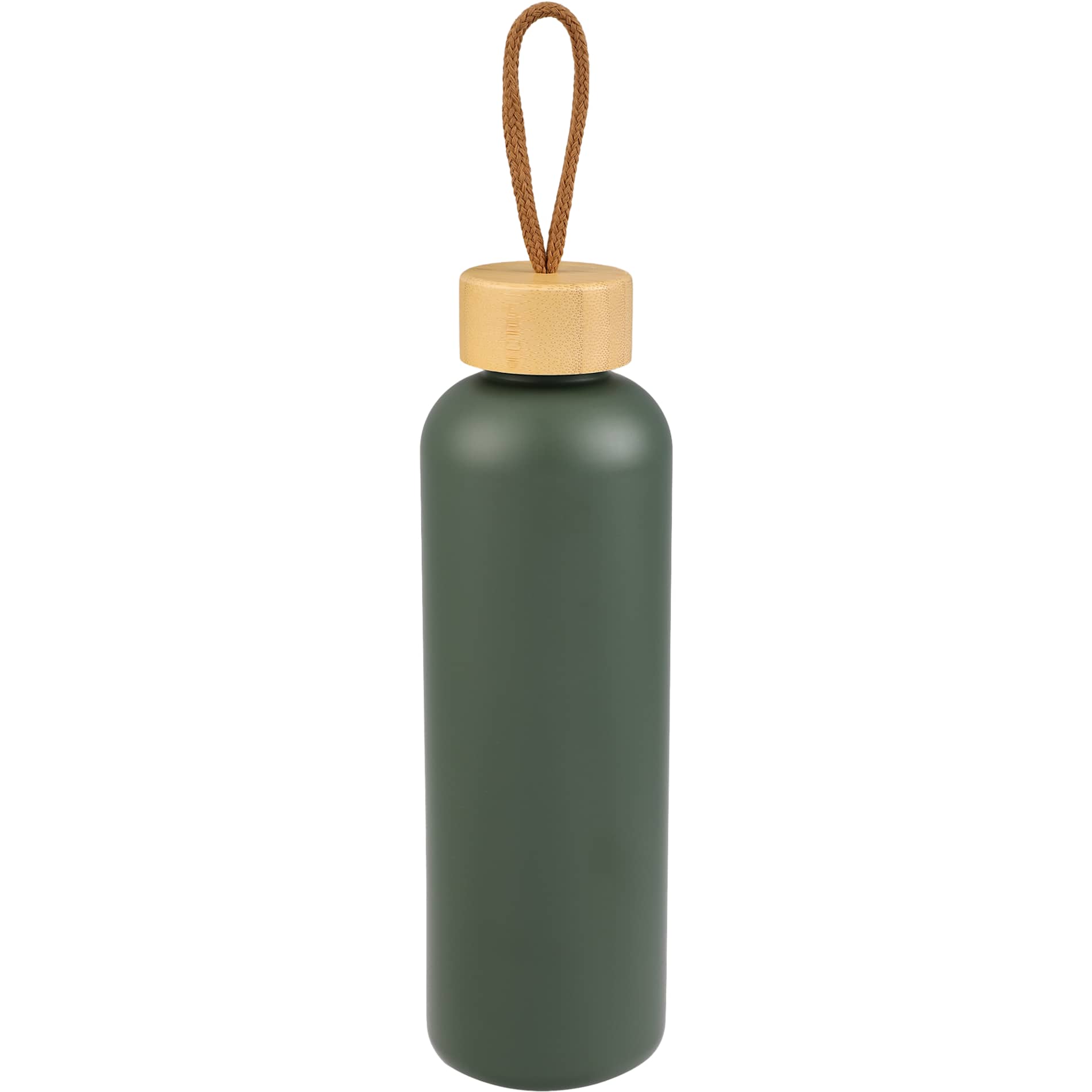 Front View of Green Tania Recycled Bottle w/ FSC® Bamboo Lid 26oz plain
