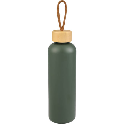 Front View of Green Tania Recycled Bottle w/ FSC® Bamboo Lid 26oz plain