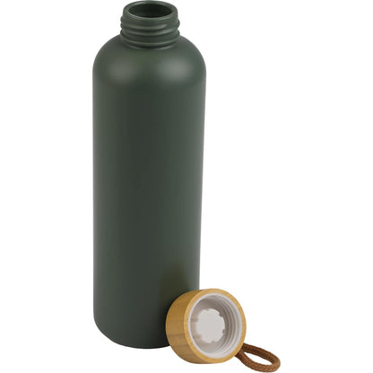 Front View of Green Tania Recycled Bottle w/ FSC® Bamboo Lid 26oz plain