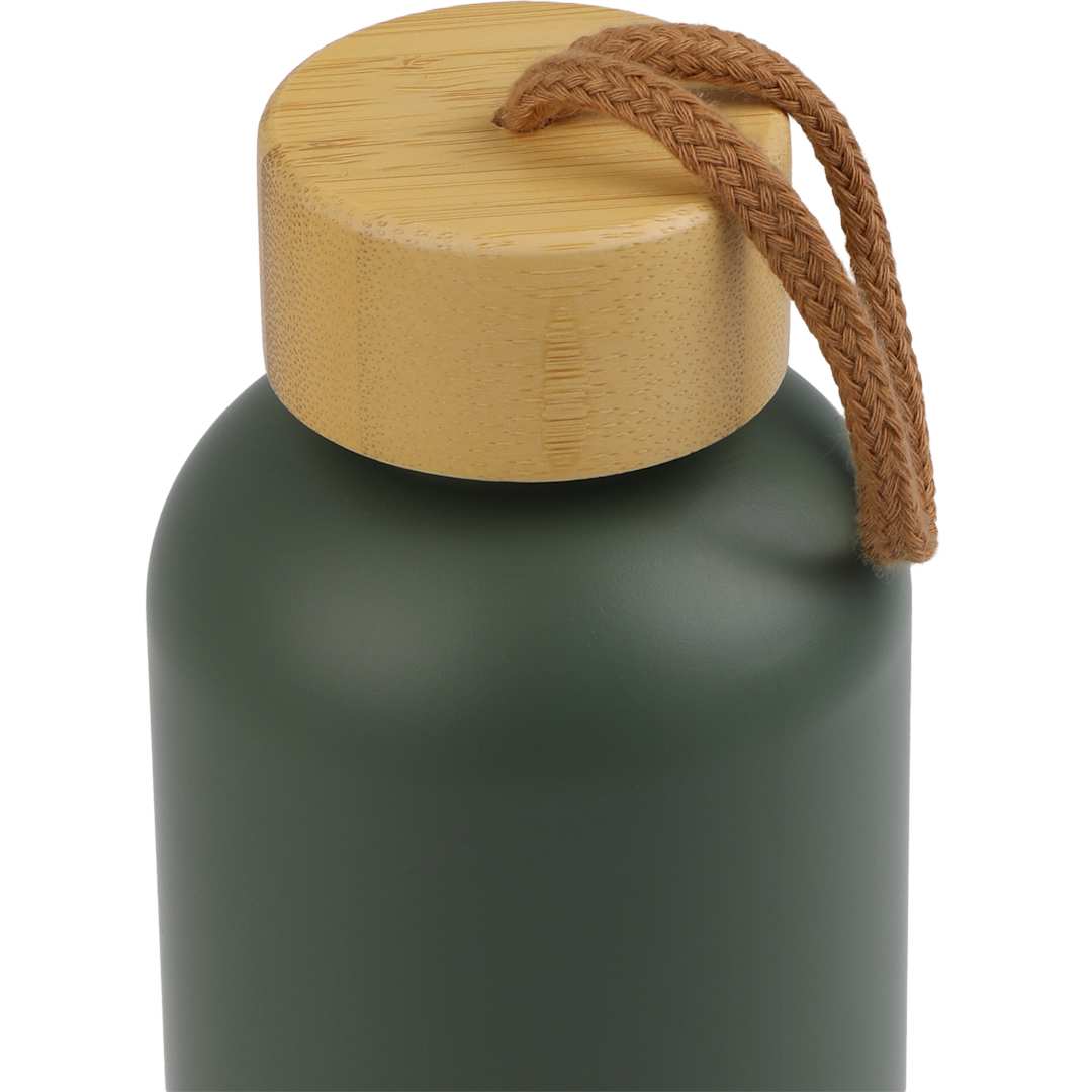 Front View of Green Tania Recycled Bottle w/ FSC® Bamboo Lid 26oz