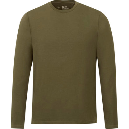 Front View of Green tentree Organic Cotton Longsleeve Tee - Men's plain