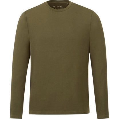 Front View of Green tentree Organic Cotton Longsleeve Tee - Men's plain
