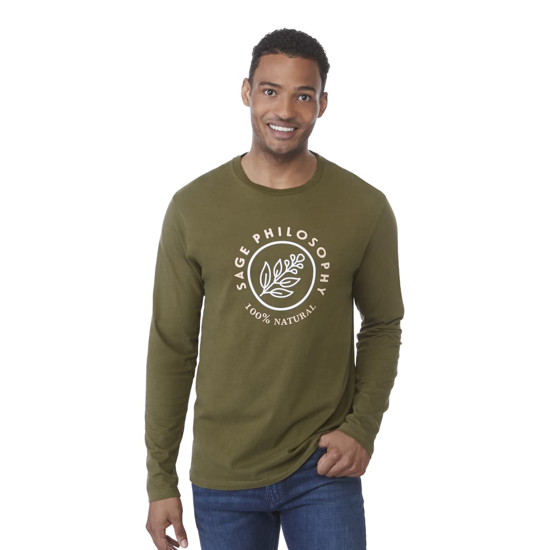 Front View of Green tentree Organic Cotton Longsleeve Tee - Men's