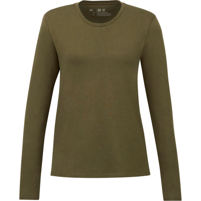 Front View of Green tentree Organic Cotton Longsleeve Tee - Women's plain