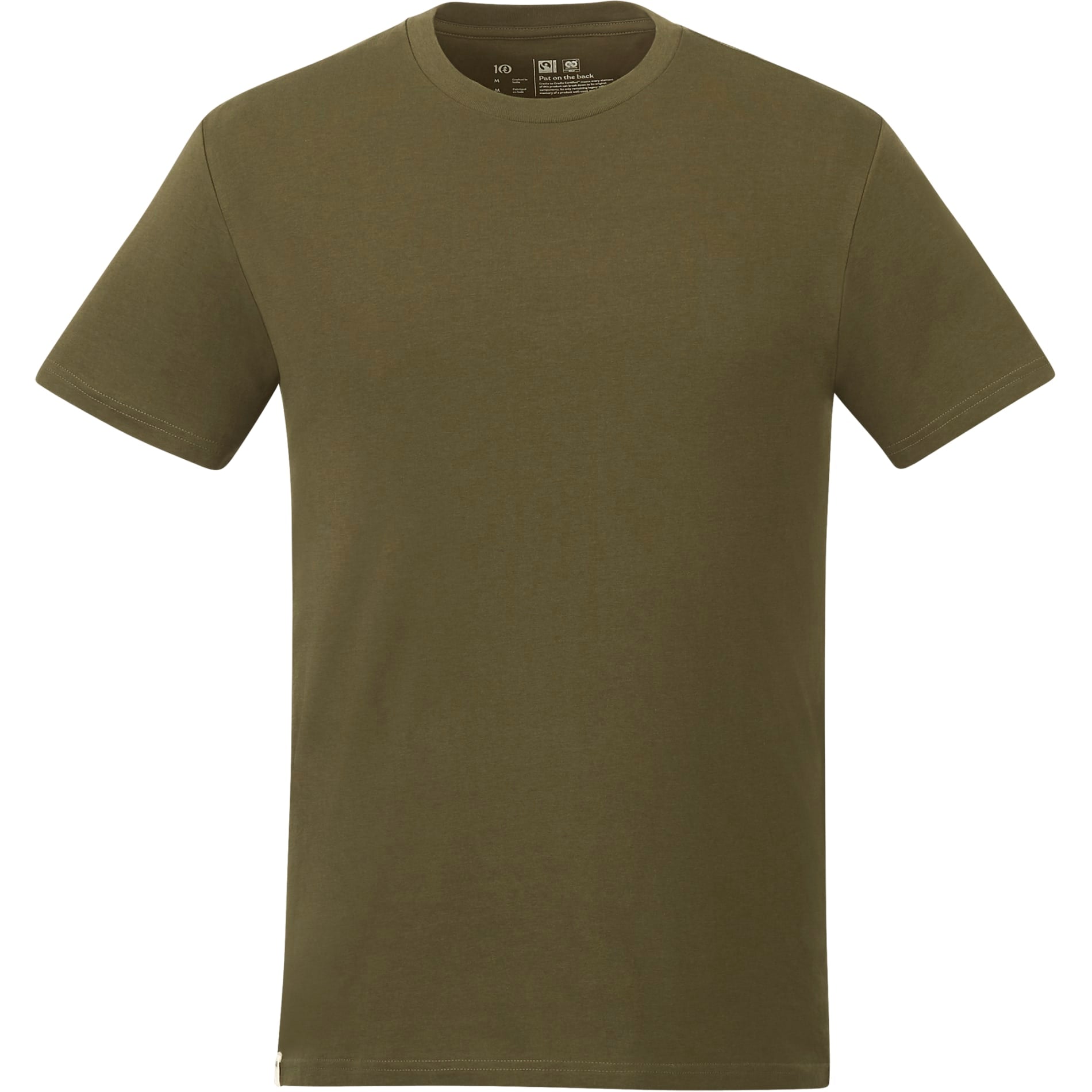 Front View of Green tentree Organic Cotton Short Sleeve Tee - Men's plain