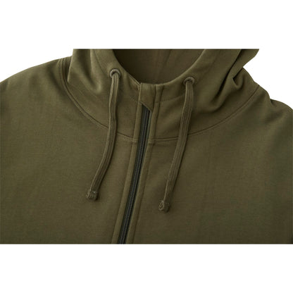 Front View of Green tentree Organic Cotton Zip Hoodie - Men's plain