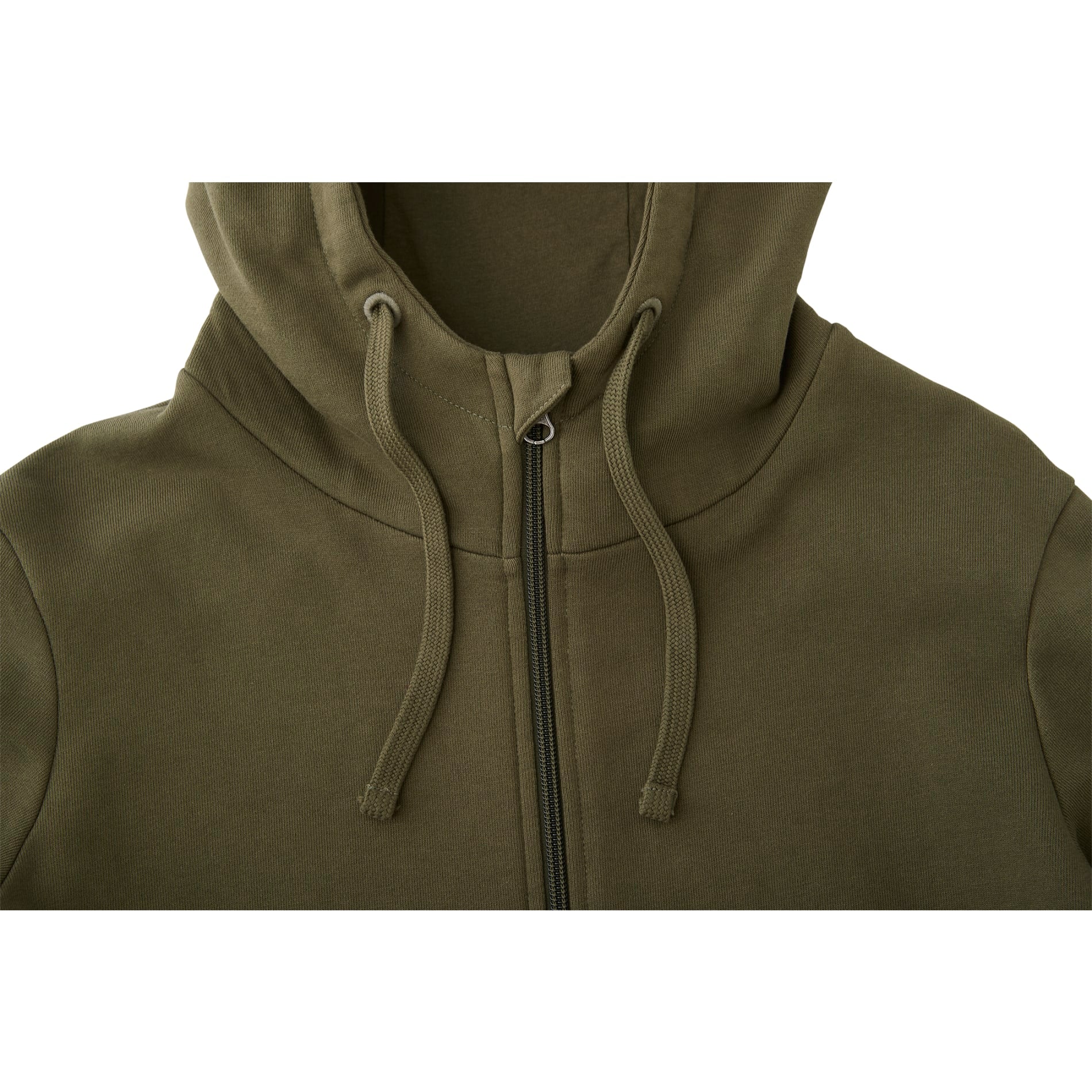 Front View of Green tentree Organic Cotton Zip Hoodie - Women's plain