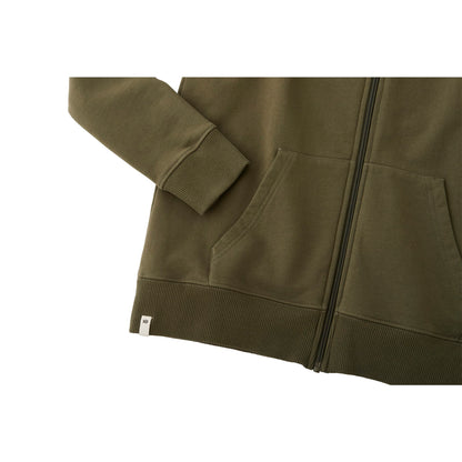 Front View of Green tentree Organic Cotton Zip Hoodie - Women's plain