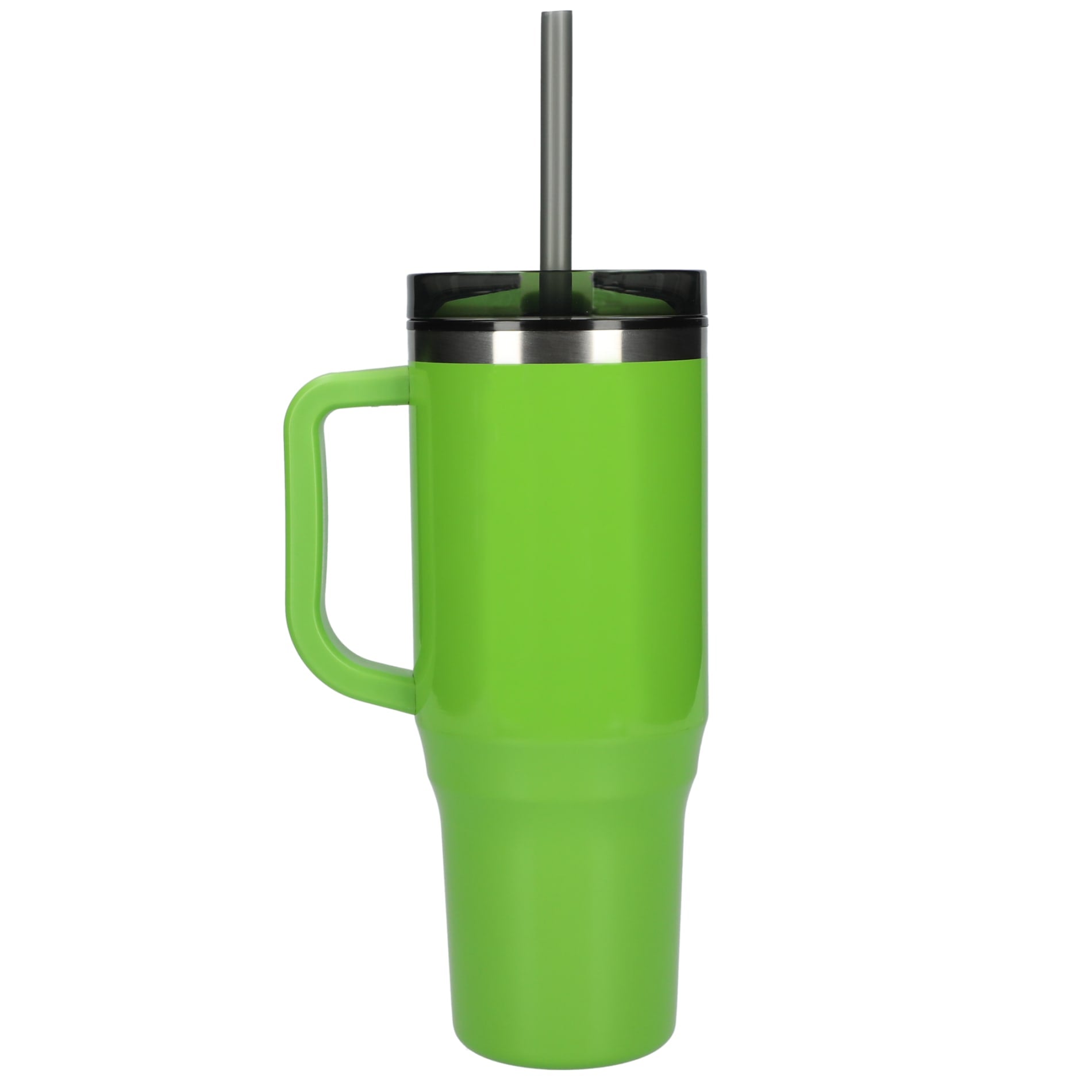 Front View of Green Thor 40oz Straw Tumbler plain