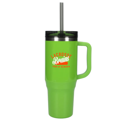 Front View of Green Thor 40oz Straw Tumbler