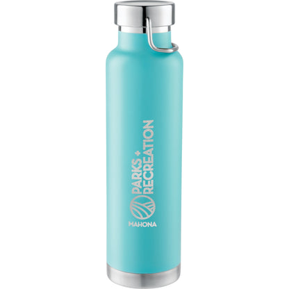 Front View of Green Thor Copper Vacuum Insulated Bottle 22oz
