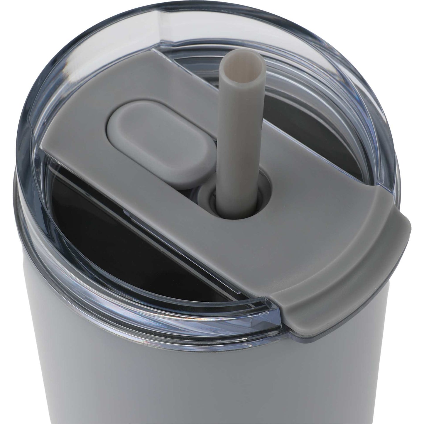 Front View of Grey Auxo 24oz Double Wall Vacuum Insulated Tumbler plain