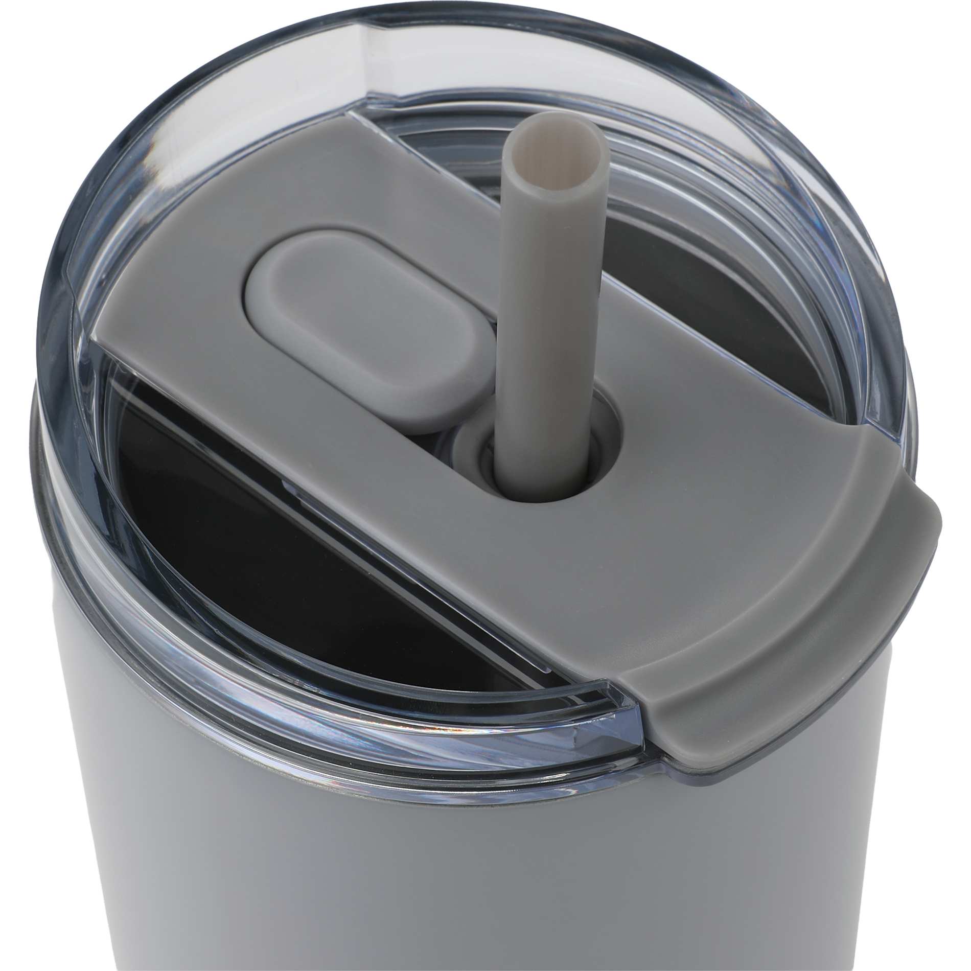 Front View of Grey Auxo 24oz Double Wall Vacuum Insulated Tumbler plain