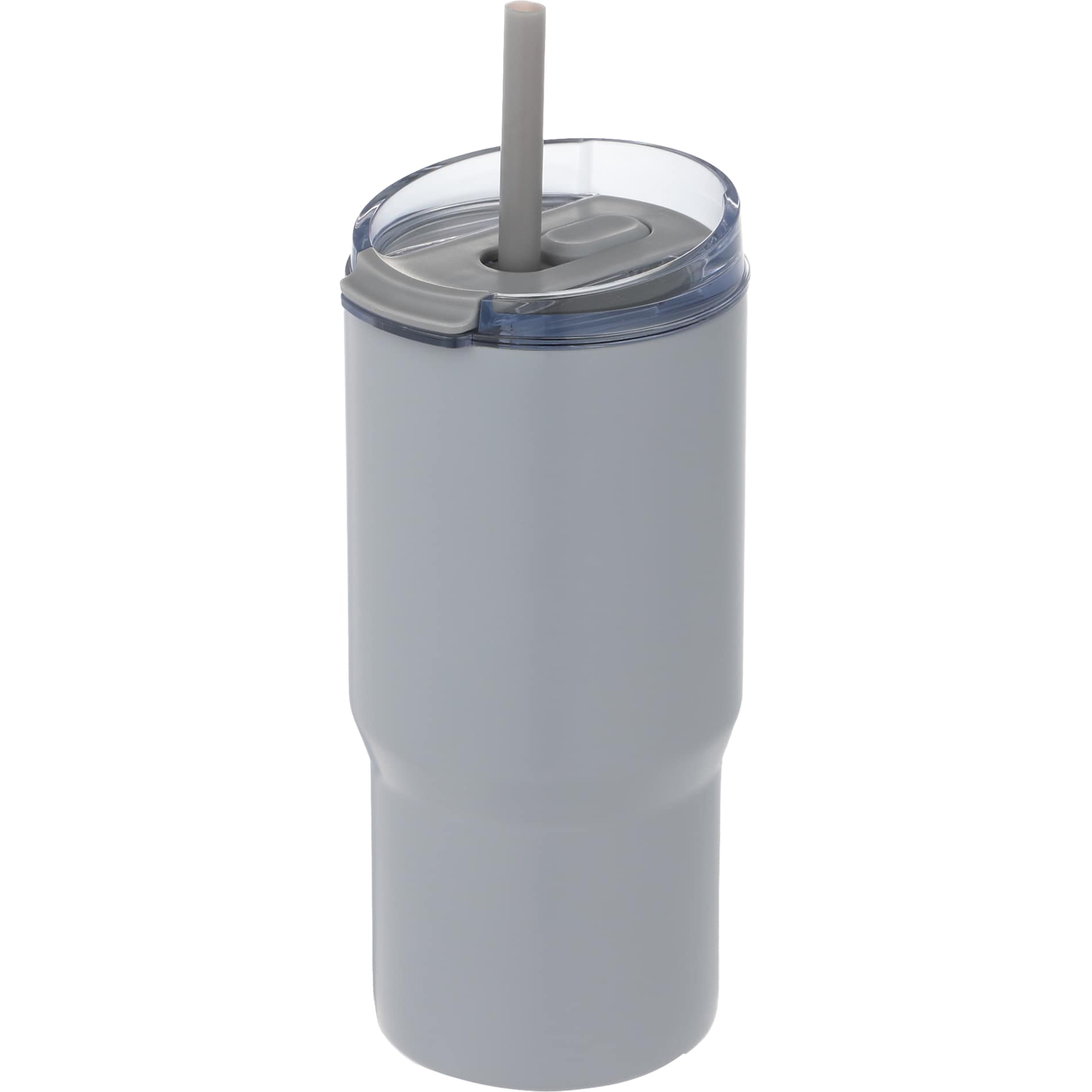 Front View of Grey Auxo 24oz Double Wall Vacuum Insulated Tumbler plain
